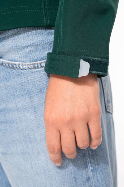 Ladies' Detachable Hooded Softshell Jacket - Titanium / XL