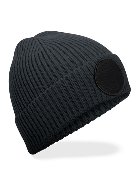 Circular Fashion Patch Beanie - Graphite Grey / Black