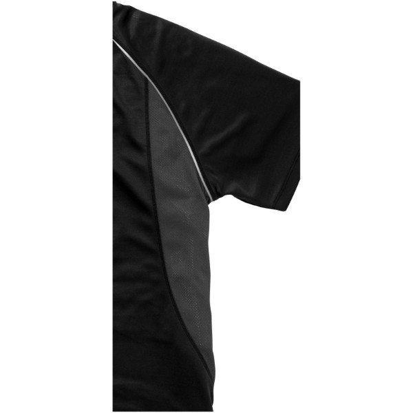 Męski T-shirt Quebec z krótkim rękawem z dzianiny Cool Fit odprowadzającej wilgoć - Czarny / Antracyt / M