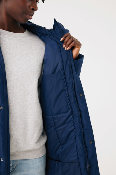 Parka en polyester recyclé IQONIQ Thelon - Bleu Marine / XXL