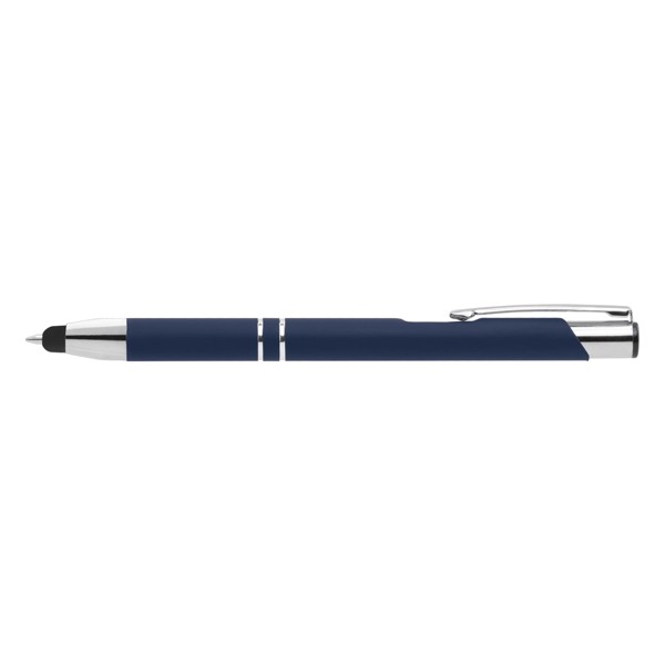 Stylo en métal Crosby pointe stylet - Bleu / Laser