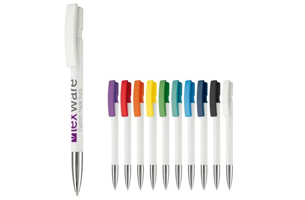 Nash ball pen metal tip hardcolour - White / White