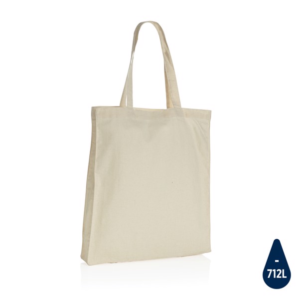Impact AWARE™ Recycled cotton tote w/bottom 145g - White