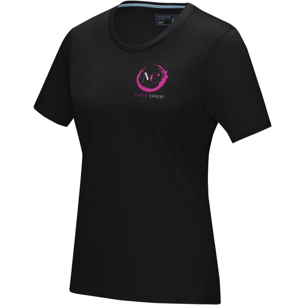 T-shirt para mulher orgânica "Azurite" - Preto liso / S