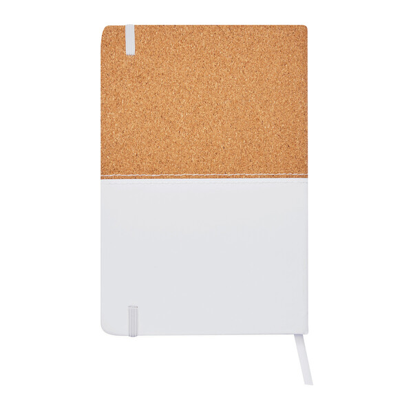 Notebook in DIN A5 size CORKY - brown / white