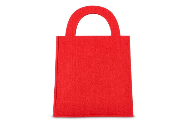 Sac cadeau en feutre 15 x 21 cm - Rouge
