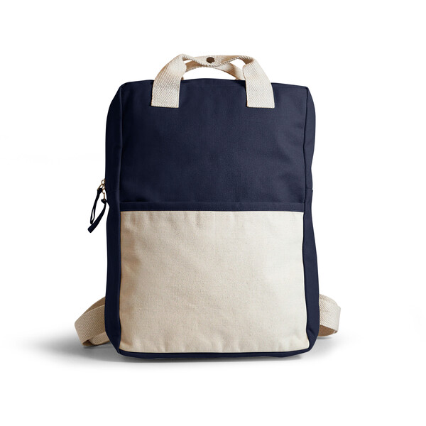 Sac à dos coton bio 340g NATURBACK - bleu marine
