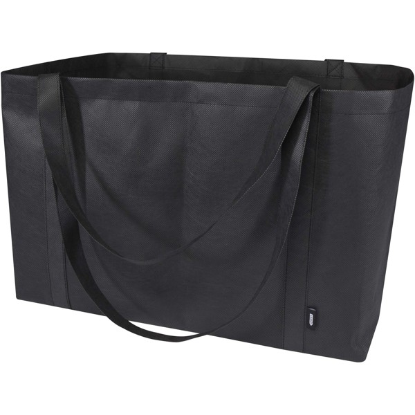 Tote bag extra large in tessuto non tessuto riciclato certificato GRS Jumbo - 65L - Nero