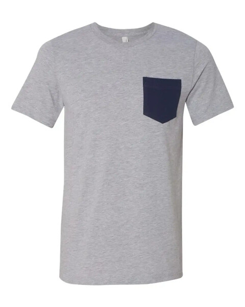Men's Jersey Short Sleeve Pocket Tee - White / Black / M