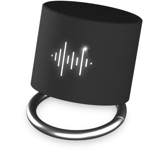 SCX.design S26 Lautsprecher Ring mit Leuchtlogo - schwarz / weiss