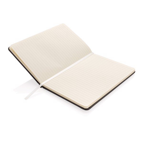 Libreta A5 Deluxe con soporte bolígrafo - Blanco