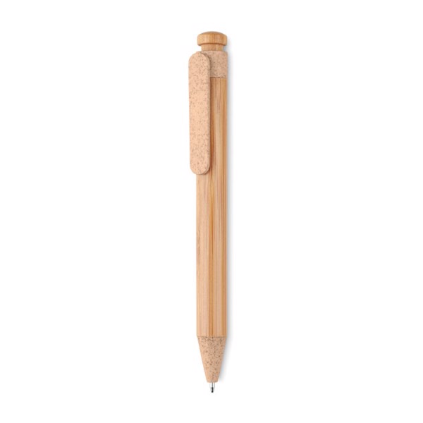 Bamboo/Wheat-Straw ABS ball pen Toyama - Orange