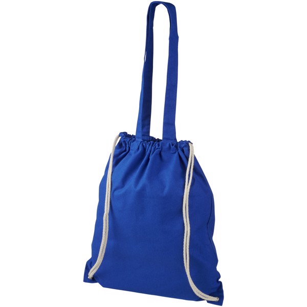 Eliza 240 g/m² cotton drawstring bag 6L - Royal Blue