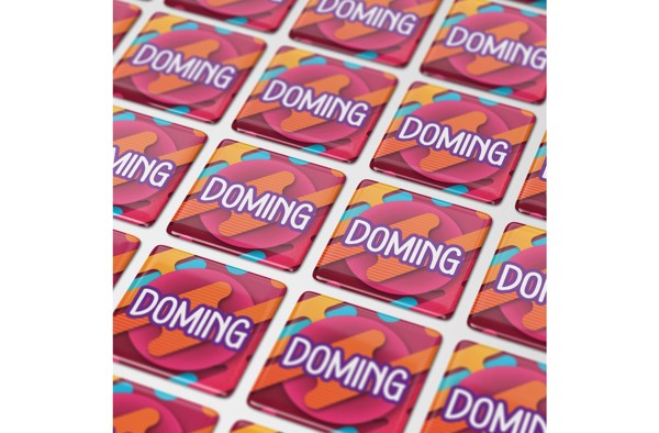 Doming Square 20x20 mm - White