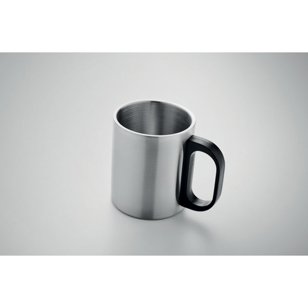 Double wall mug 300 ml Taniss - Matt Silver