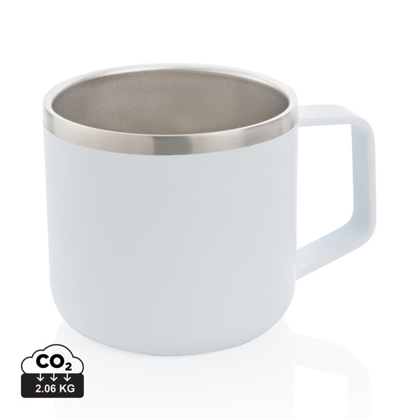 Stainless steel camp mug - White