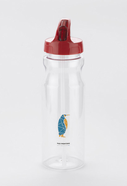 Bidon ze słomką TRANCE 700 ml - Czerwony