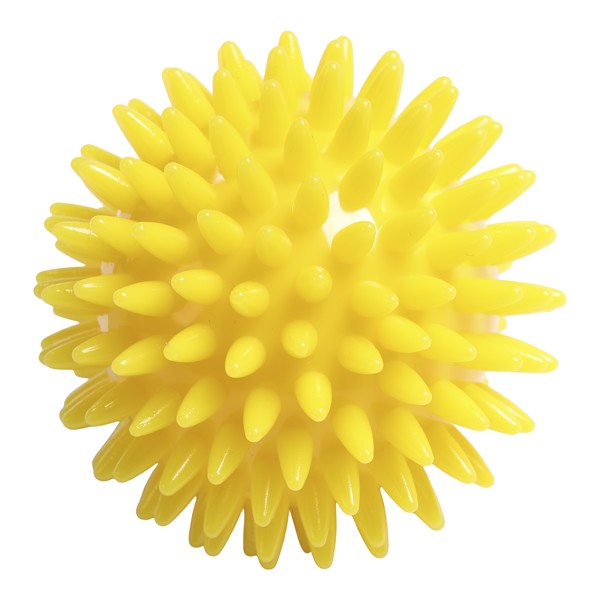 Massage Hedgehog Ball, neutral (55mm, yellow), "Made in Germany" - Yellow