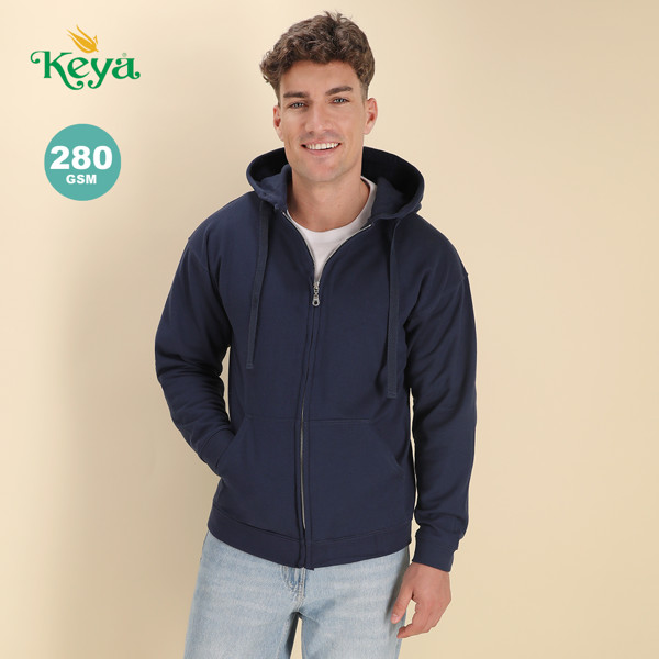 Adult Hooded + Zipper Sweatshirt "keya" SWZ280 - Yellow / S