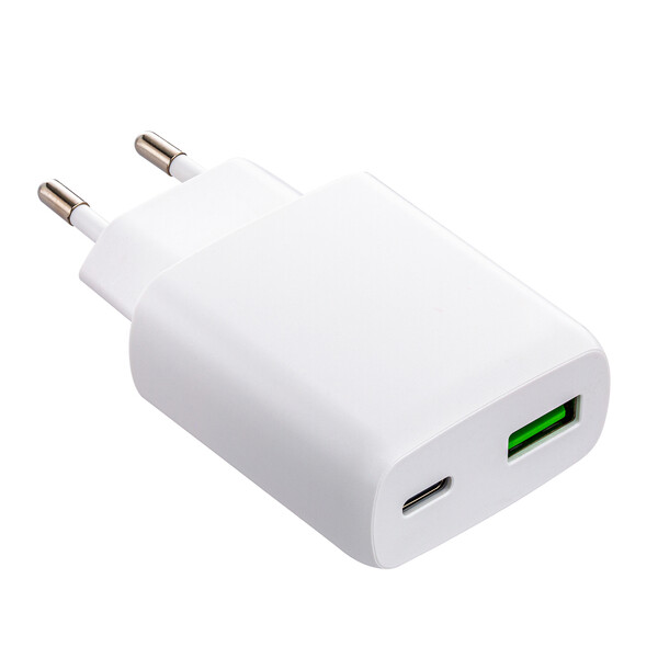 Chargeur USB GaN 2 ports TOMARES - blanc
