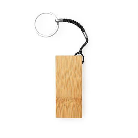 Personalised bamboo keyring with phone stand