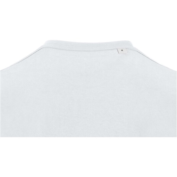 T-shirt orgânica OCS unissexo de manga curta com decote em V de 200 g/m² Balfour - Branco / XS