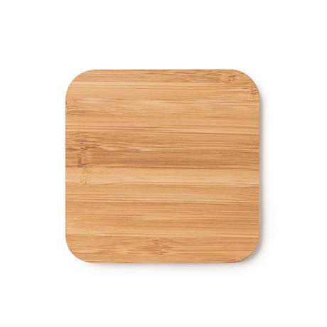 Personalised wireless charger bamboo 5W triple device