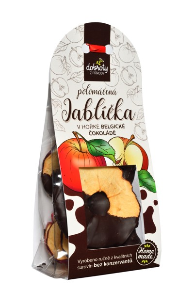 Jabĺčka máčané v belgickej čokoláde