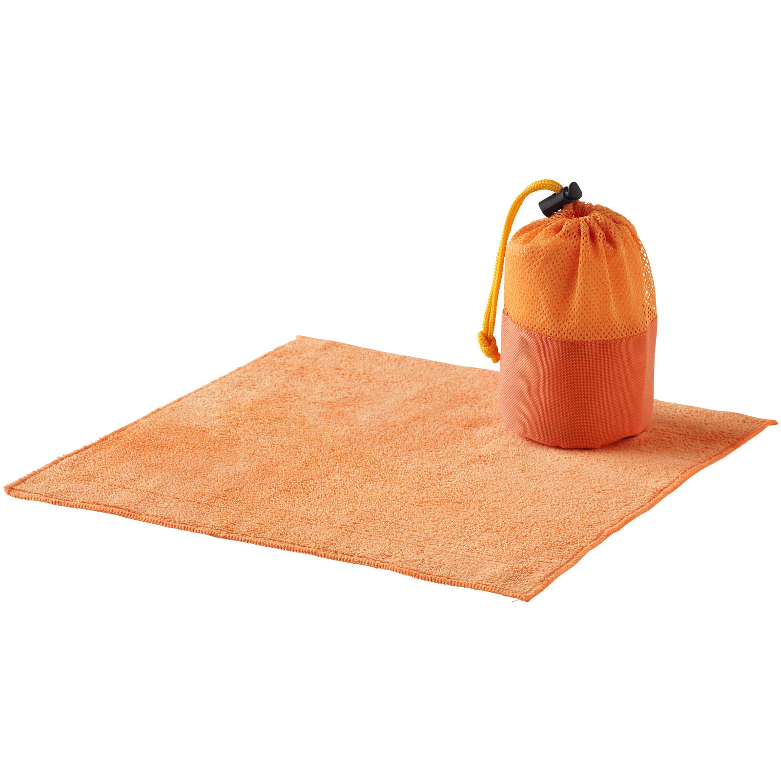 Diamond car cleaning towel and pouch - Orange