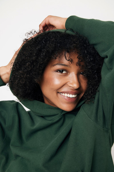 Sweat à capuche en coton recyclé Iqoniq Yoho - Forest Green / M
