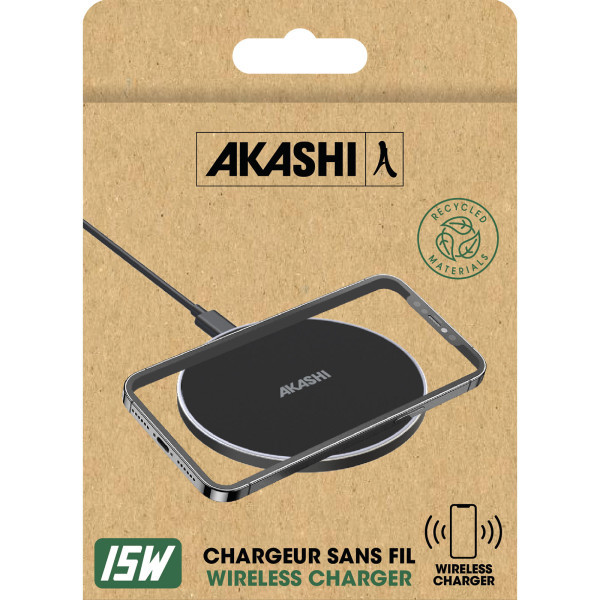 SEKKU - CHARGEUR ULTRA-RAPIDE SANS FIL 15W NOIR