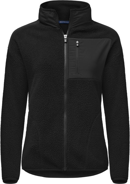 Ladies' Sherpa Fleece Jacket Cutter & Buck | Cascade Sherpa Women - Black / XL