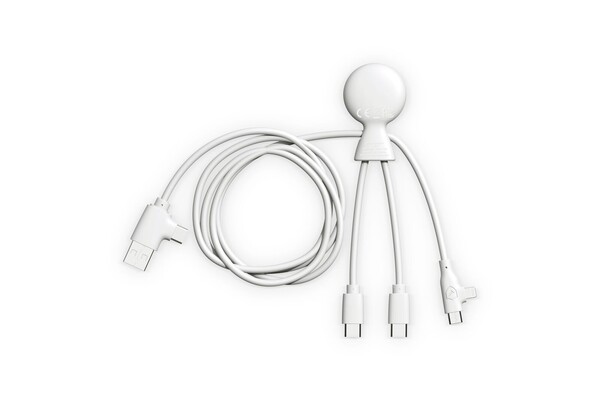 Câble USB-C long Xoopar Mr. Bio de 1 mètre - Blanc