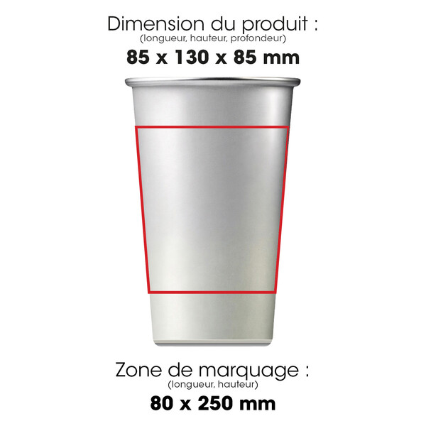 MAGIK-KUP - BND885M - Tasse en aluminium recyclé de 450 ml / 15 oz qui change de couleur