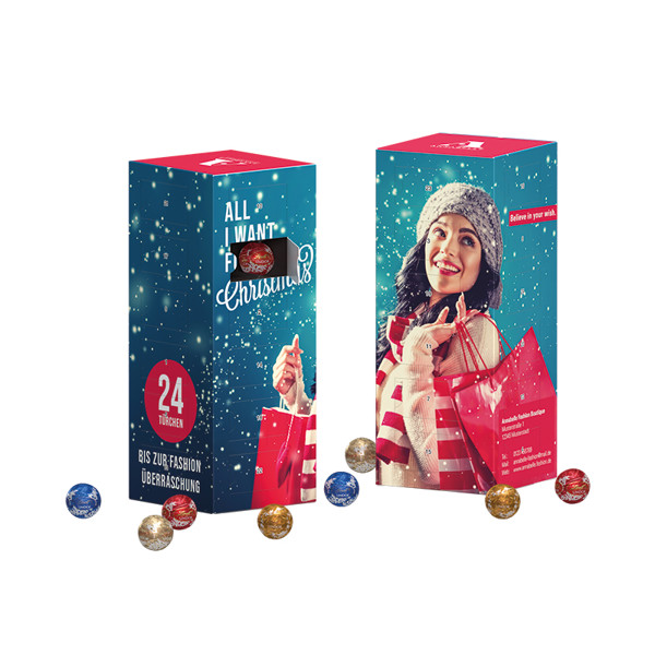 Minikugel Tower Adventskalender, LINDOR Lindt Mini Kugeln