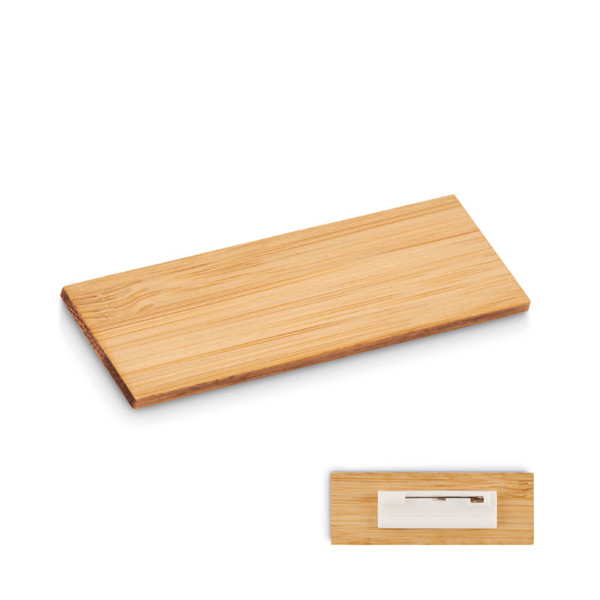 MB - Name tag holder in bamboo Deri
