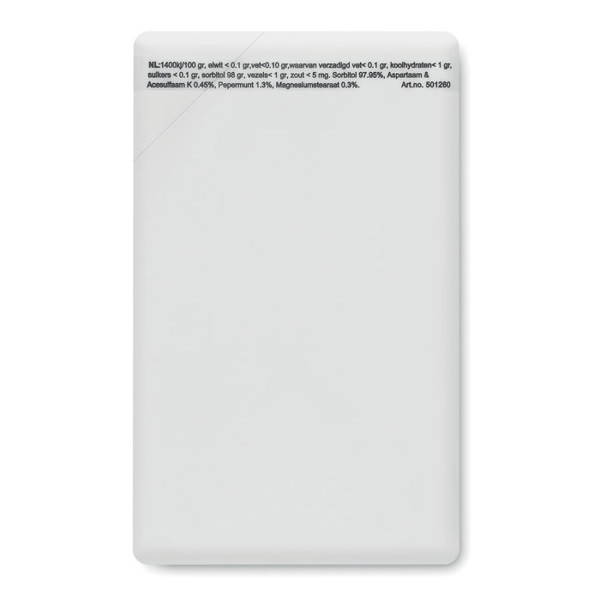Mintcard dispenser, 8g mints, credit card size - White
