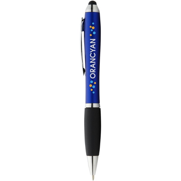 Nash Stylus Kugelschreiber farbig mit schwarzem Griff (blaue Mine) - royalblau / schwarz