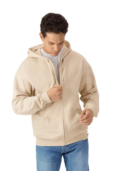 Softstyle™ Midweight Fleece Adult Full Zip Hooded Sweatshirt - RS Sport Grey / XL