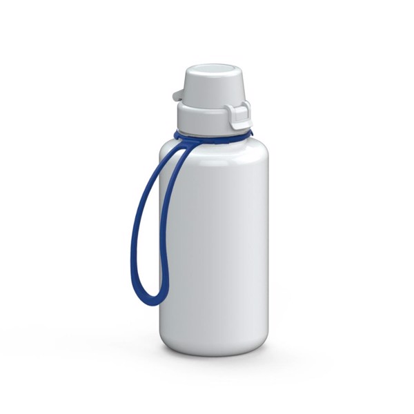 Drink Bottle "School" Clear-Transparent Incl. Strap, 0.7 L - White / White