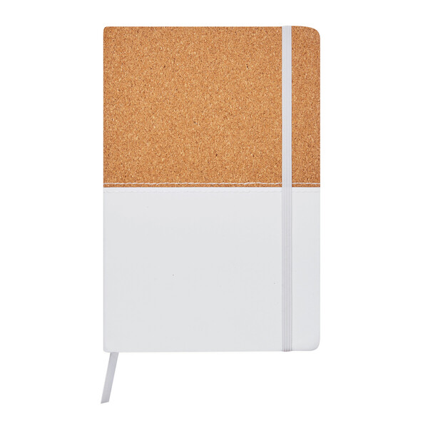 Notebook in DIN A5 size CORKY - brown / white