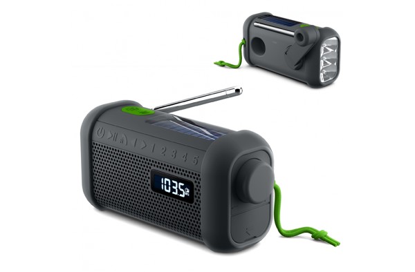 MH-08 | Muse radio bluetooth speaker with solar and wind-up mechanism