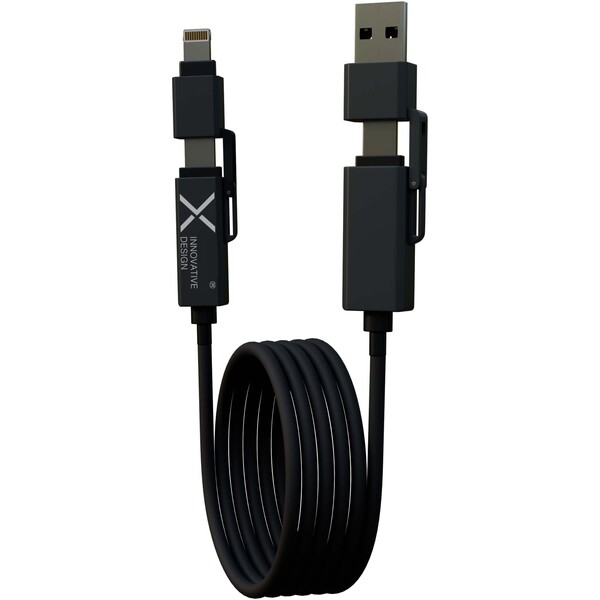 Cabo de carregamento magnético de silicone, 5 em 1, de 100 W SCX.design C59