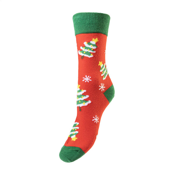 Vánoční ponožky Julsokka, stromeček - Červená / Zelená / 46