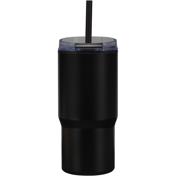 Westin 540 ml RCS recycled double wall insulated tumbler with straw - Black