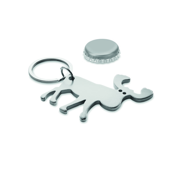 Obesek za ključe Bottle Popper, recikliran aluminij - Matt Silver