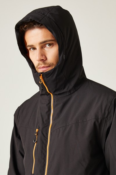 Navigate Waterproof Insulated Jacket - Black / Orange Pop / 2XL