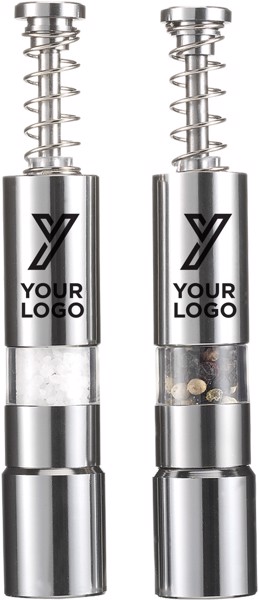 Stainless steel salt and pepper mill