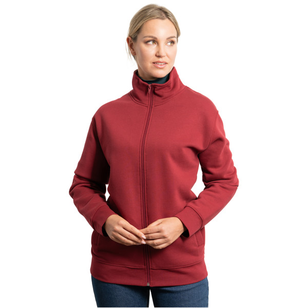 Maglione unisex con cerniera intera Ulan - Rosso / L
