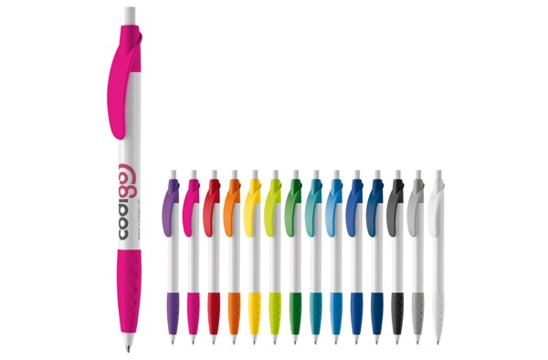 Cosmo ball pen rubber grip HC - White / White